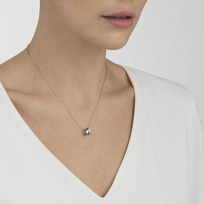 Georg Jensen Magic 18ct White Gold 0.19ct Diamond Charm Necklace D