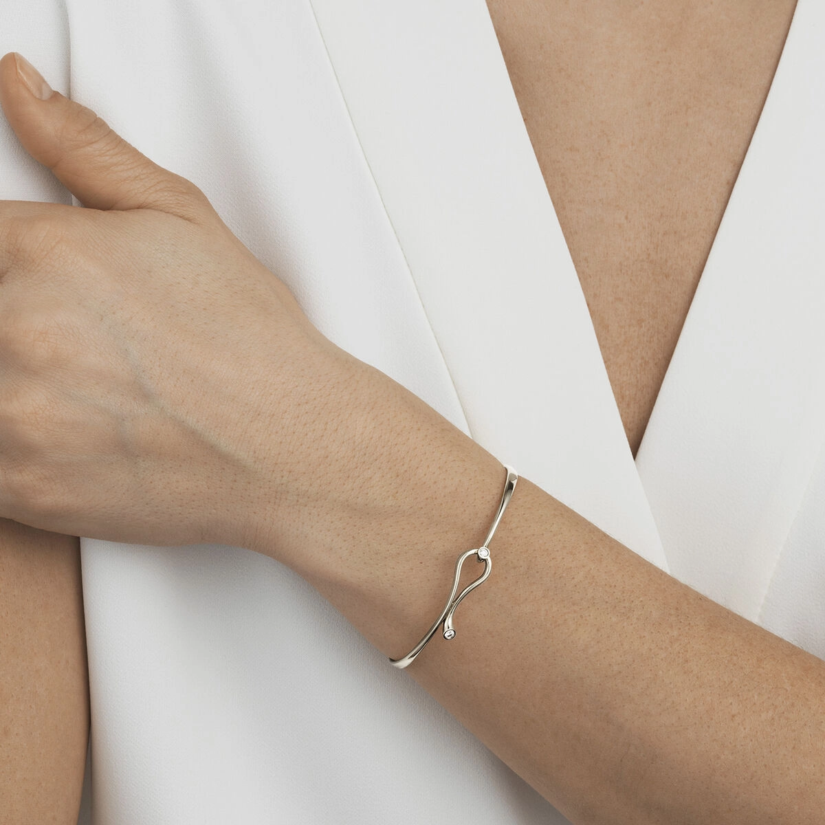 Georg Jensen Magic 18ct White Gold Diamond Bangle