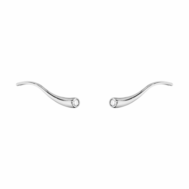 Georg Jensen Magic 18ct White Gold Diamond Branch Earrings
