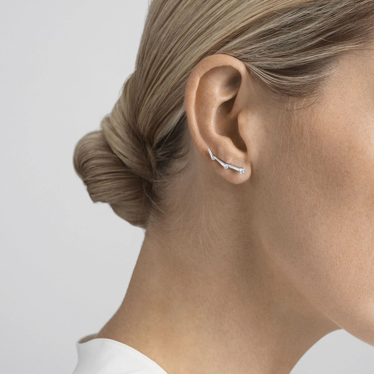 Georg Jensen Magic 18ct White Gold Diamond Branch Earrings