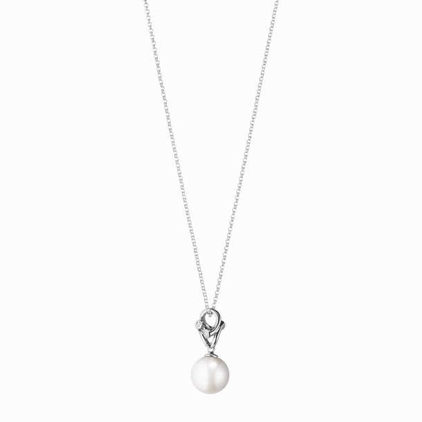 Georg Jensen Magic 18ct White Gold Diamond Pearl Necklace