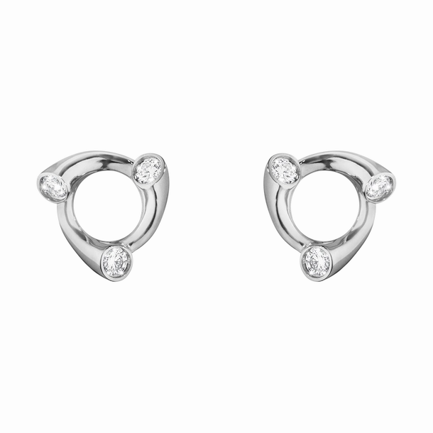 Georg Jensen Magic 18ct White Gold Diamond Stud Earrings