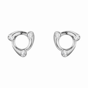 Georg Jensen Magic 18ct White Gold Diamond Stud Earrings