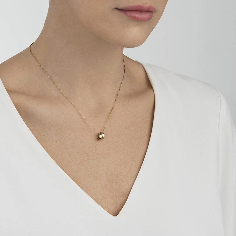 Georg Jensen Magic 18ct Yellow Gold 0.10ct Diamond Charm Necklace