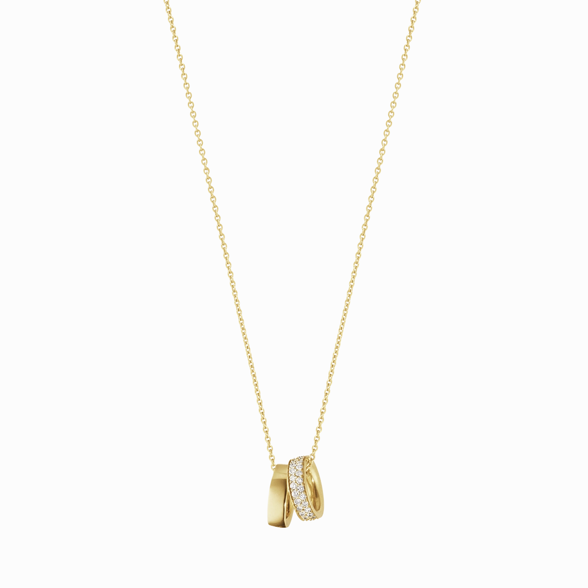 Georg Jensen Magic 18ct Yellow Gold 0.19ct Diamond Charm Necklace D