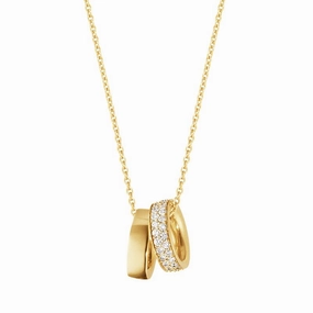 Georg Jensen Magic 18ct Yellow Gold 0.19ct Diamond Charm Necklace D