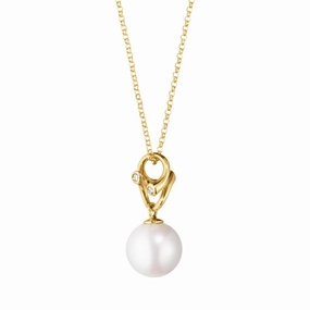 Georg Jensen Magic 18ct Yellow Gold Diamond Pearl Necklace