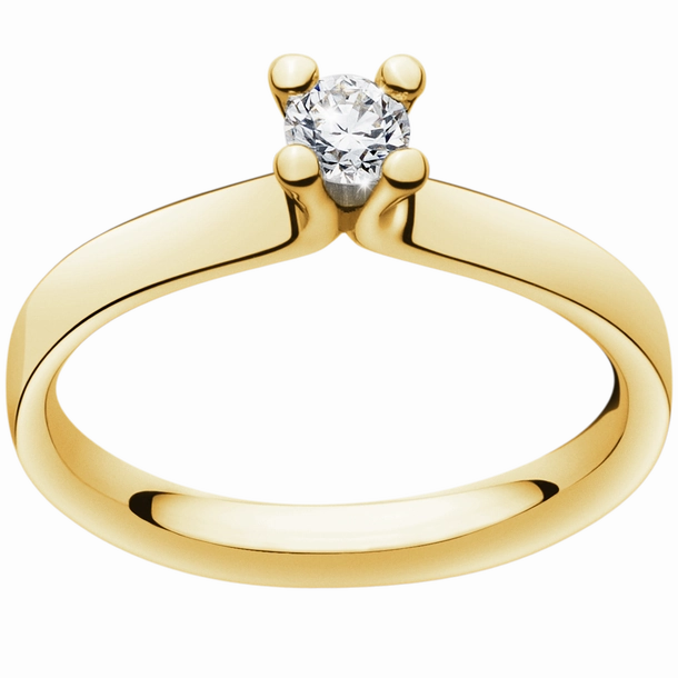 Georg Jensen Magic 18ct Yellow Gold Diamond Solitaire Ring