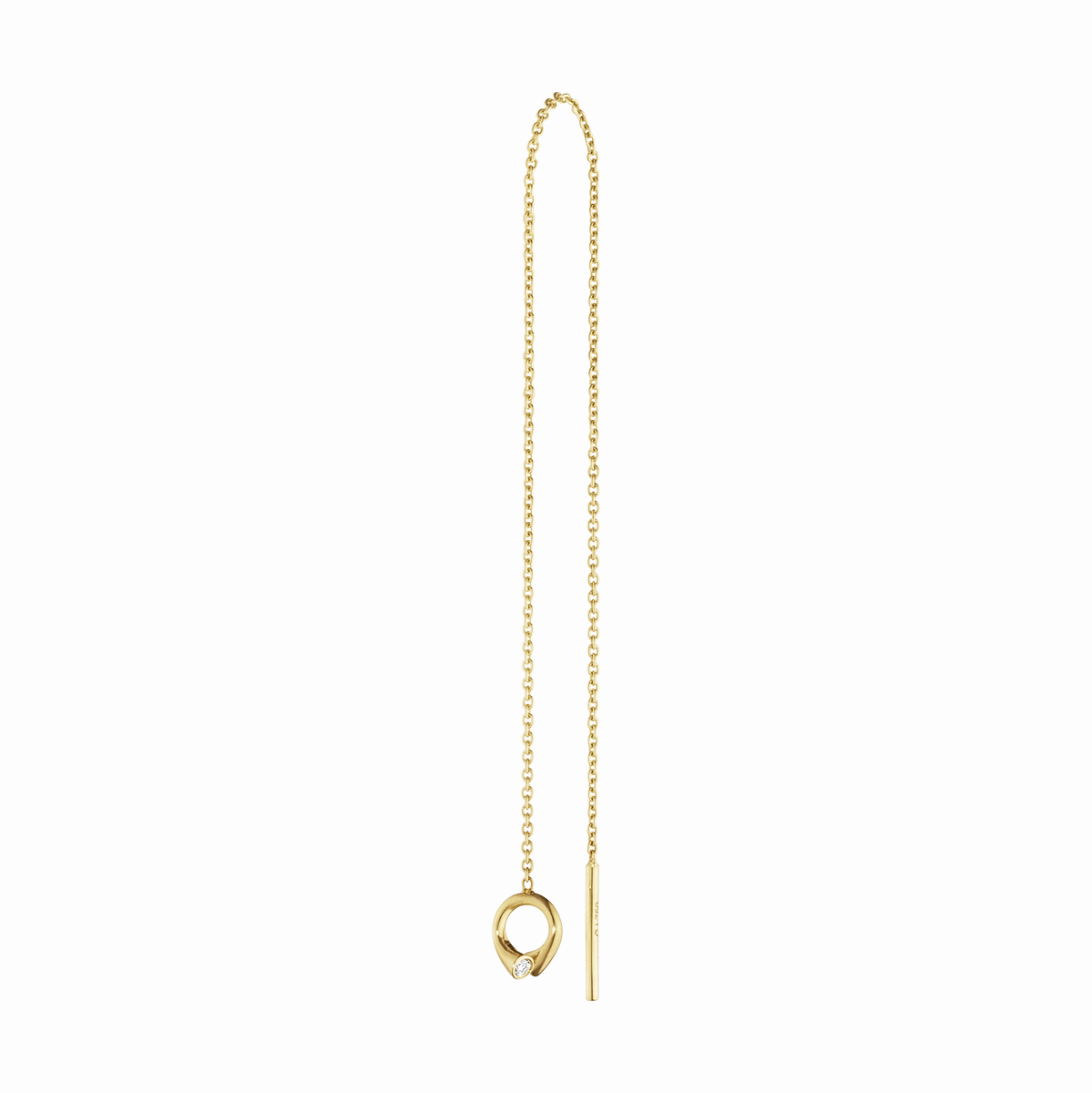 Georg Jensen Magic 18ct Yellow Gold Diamond Threader Earring