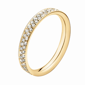 Georg Jensen Magic 18ct Yellow Gold Pave Set Diamond Band Ring