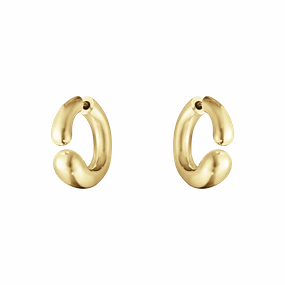 Georg Jensen Mercy 18ct Yellow Gold Open Hoop Earrings