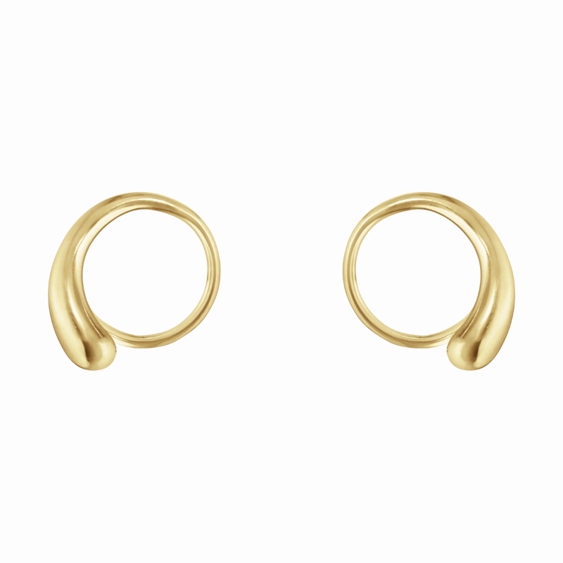 Georg Jensen Mercy 18ct Yellow Gold Swirl Earrings