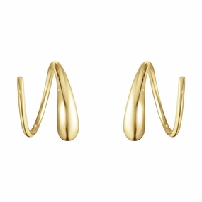 Georg Jensen Mercy 18ct Yellow Gold Swirl Earrings