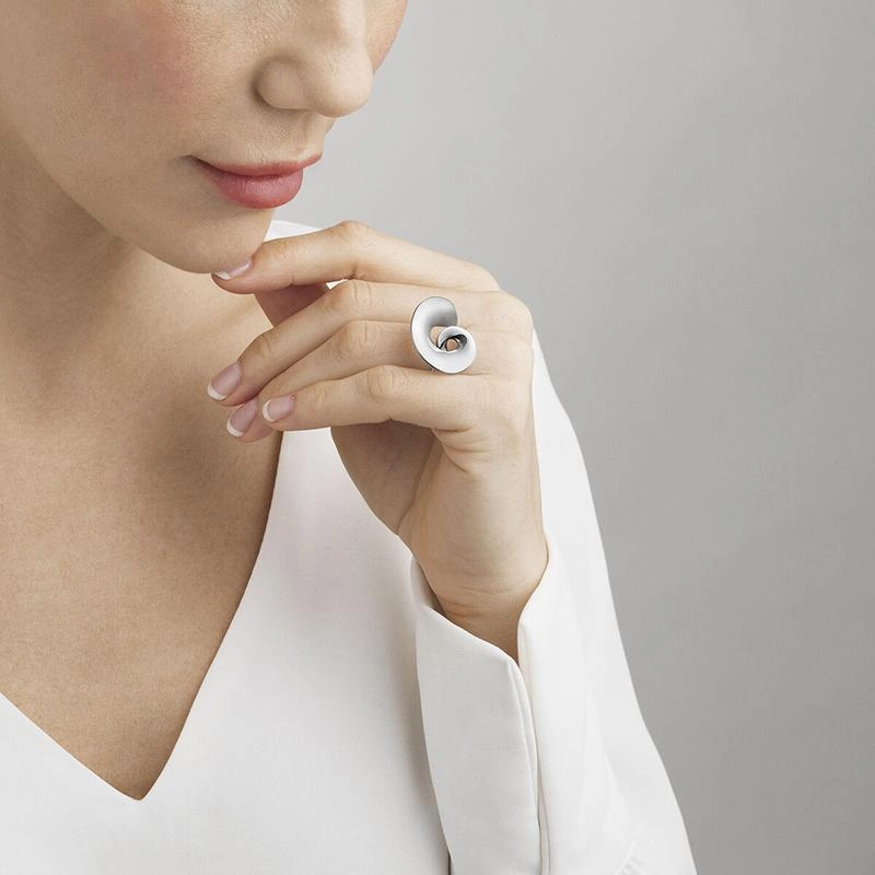 Georg Jensen Mobius Sterling Silver Ring D