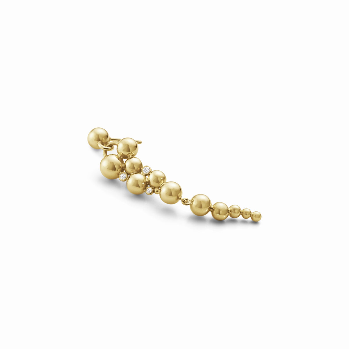 Georg Jensen Moonlight Grapes 18ct Yellow Gold Diamond Drop Earrings