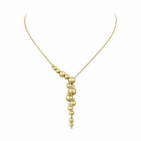 Georg Jensen Moonlight Grapes 18ct Yellow Gold Diamond Necklace with Pendant