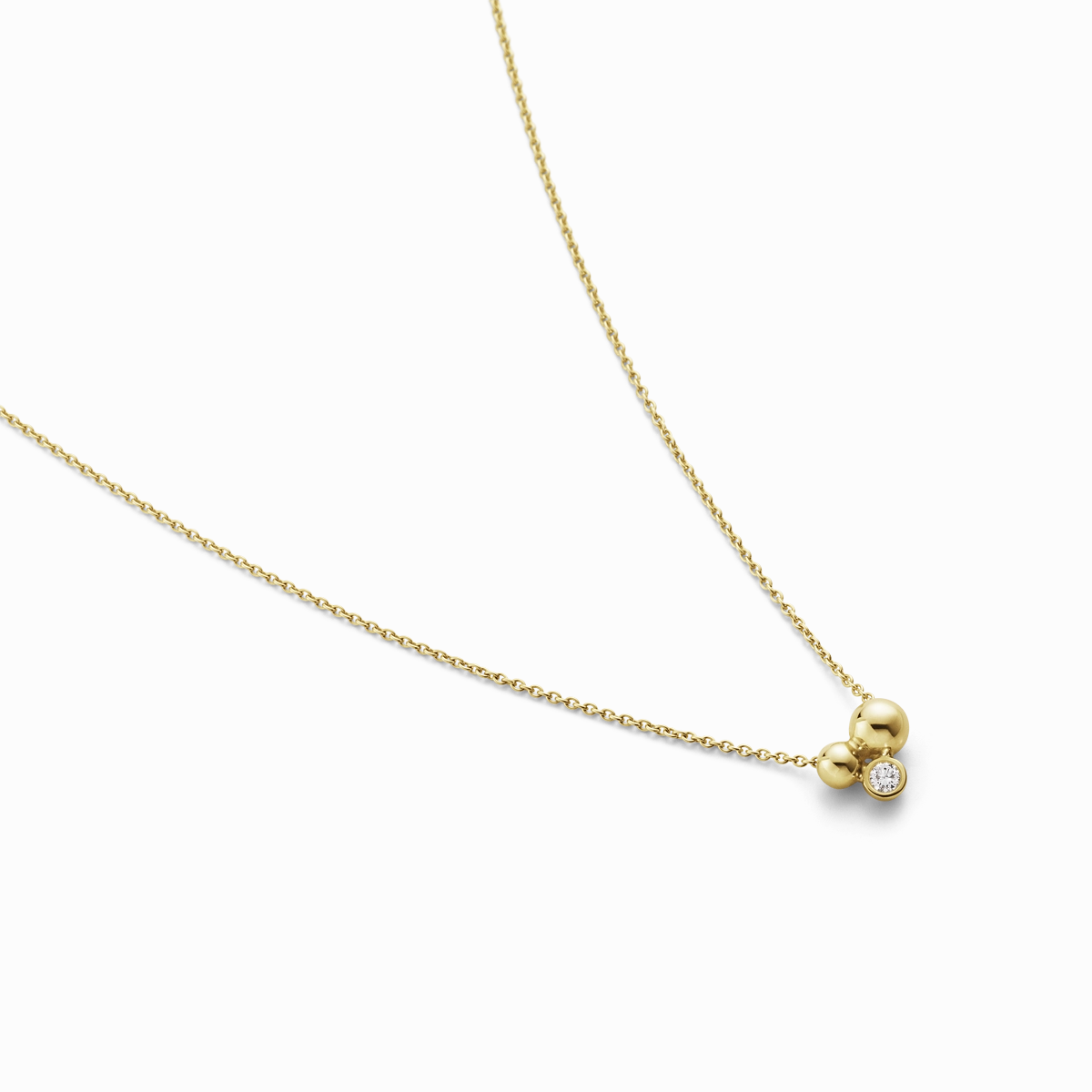 Georg Jensen Moonlight Grapes 18ct Yellow Gold Diamond Pendant