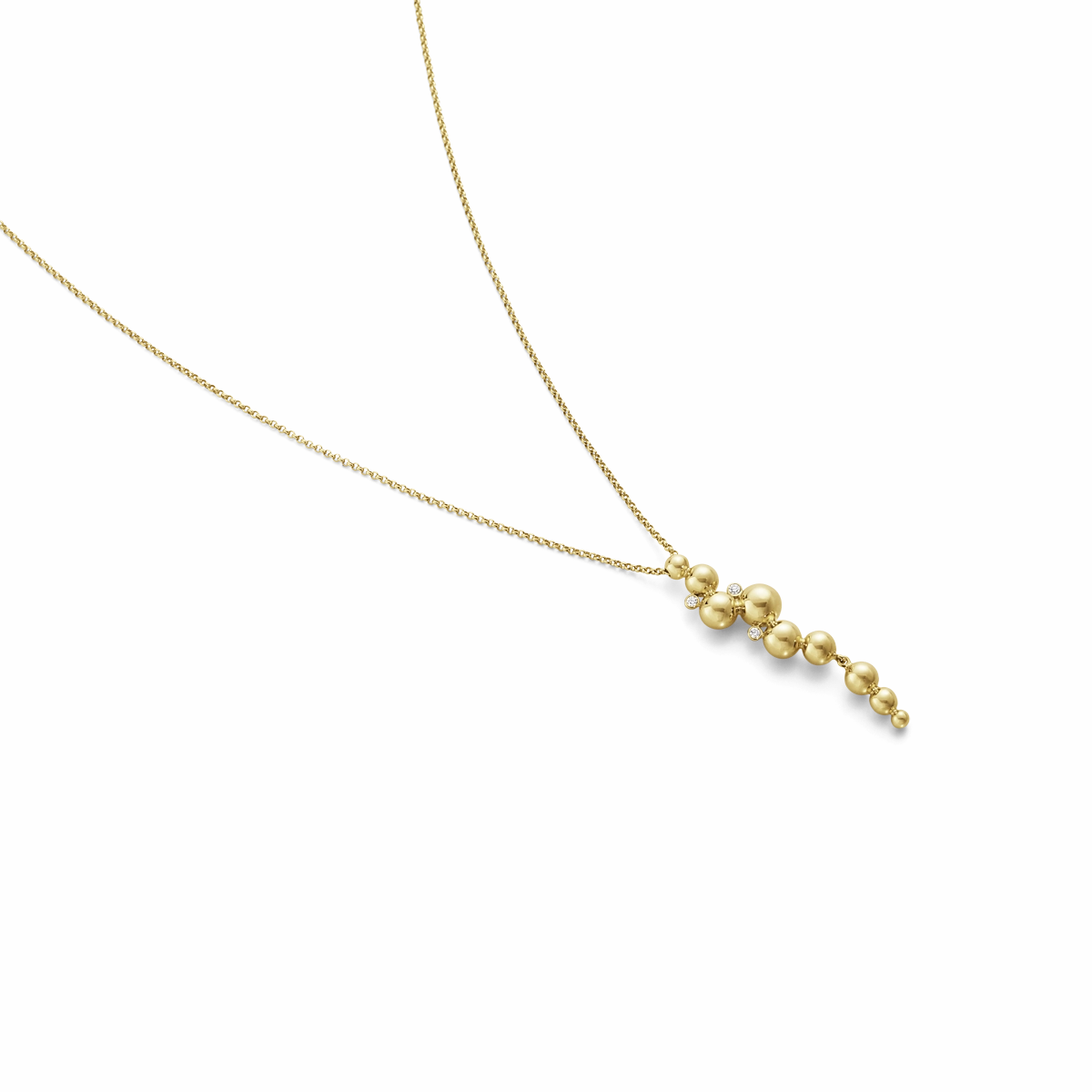 Georg Jensen Moonlight Grapes 18ct Yellow Gold Diamond Pendant