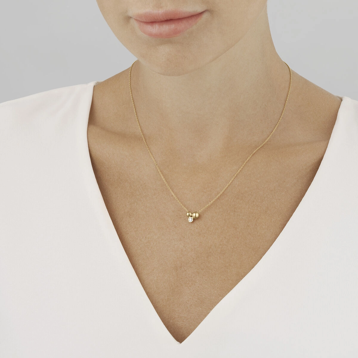 Georg Jensen Moonlight Grapes 18ct Yellow Gold Diamond Pendant