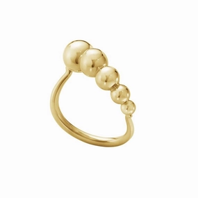 Georg Jensen Moonlight Grapes 18ct Yellow Gold Graduating Ring