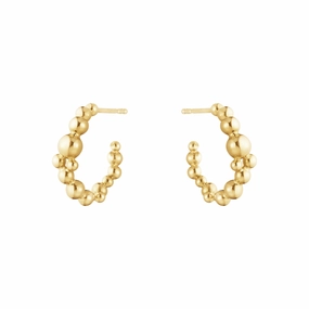Georg Jensen Moonlight Grapes 18ct Yellow Gold Hoop Earrings