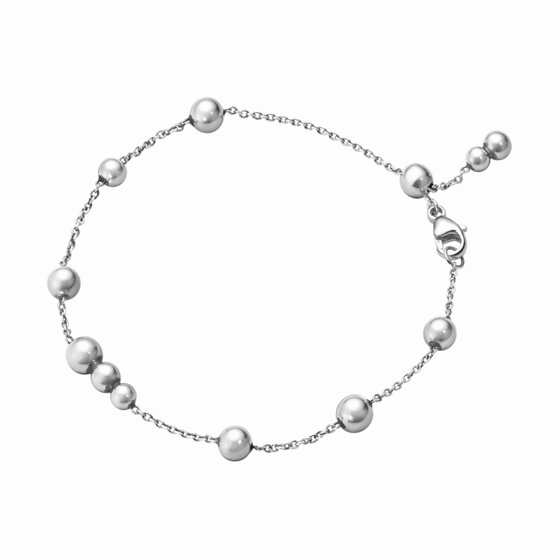 Georg Jensen Moonlight Grapes Sterling Silver Beaded Bracelet D