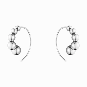 Georg Jensen Moonlight Grapes Sterling Silver Hoop Earrings