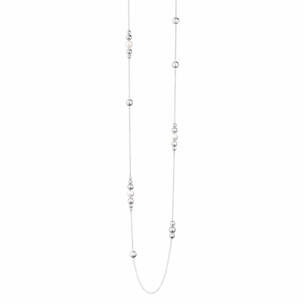Georg Jensen Moonlight Grapes Sterling Silver White Pearl Necklace