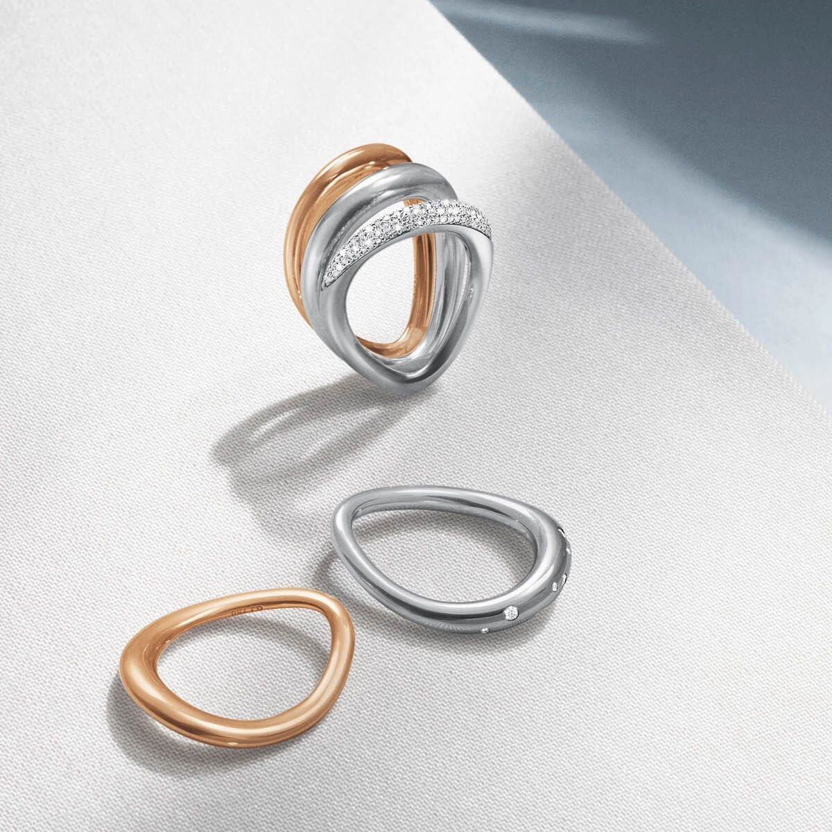 Georg Jensen Offspring 18ct Yellow Gold 0.14ct Diamond Ring
