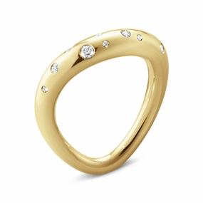 Georg Jensen Offspring 18ct Yellow Gold 0.14ct Diamond Ring