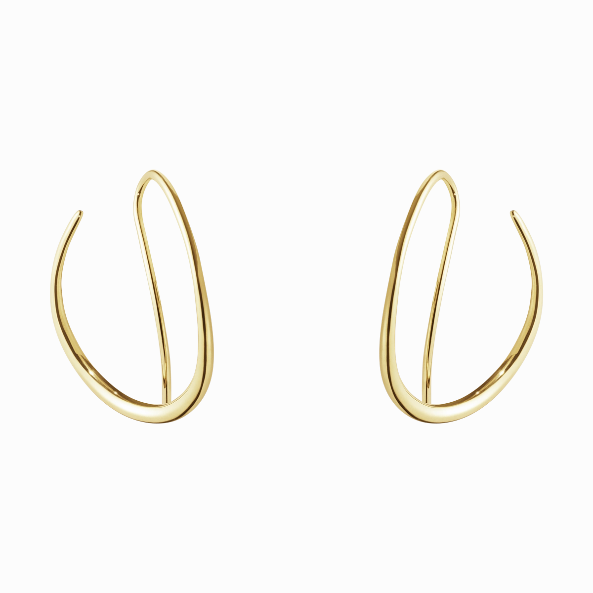 Georg Jensen Offspring 18ct Yellow Gold Hoop Earrings