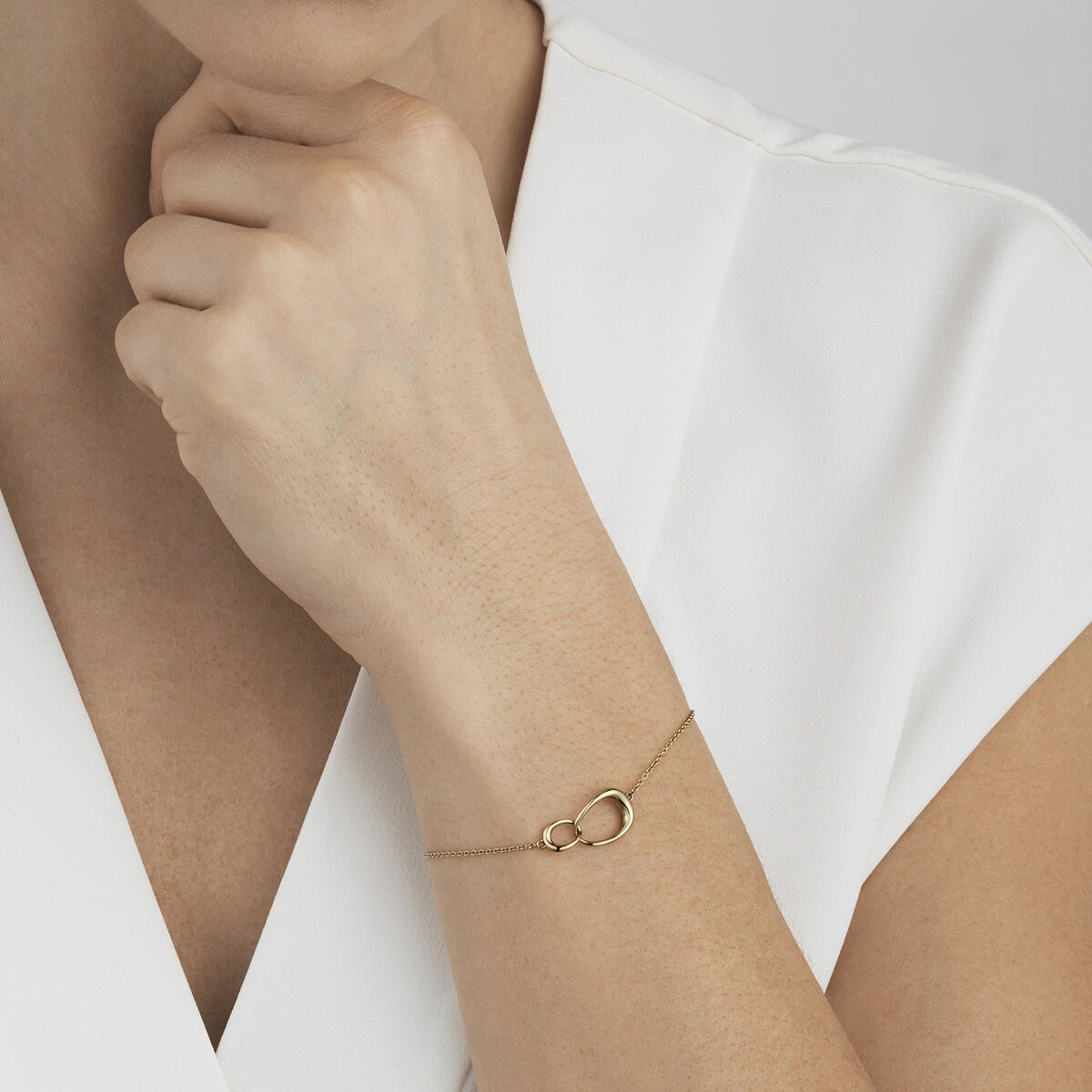 Georg Jensen Offspring 18ct Yellow Gold Interlocking Bracelet