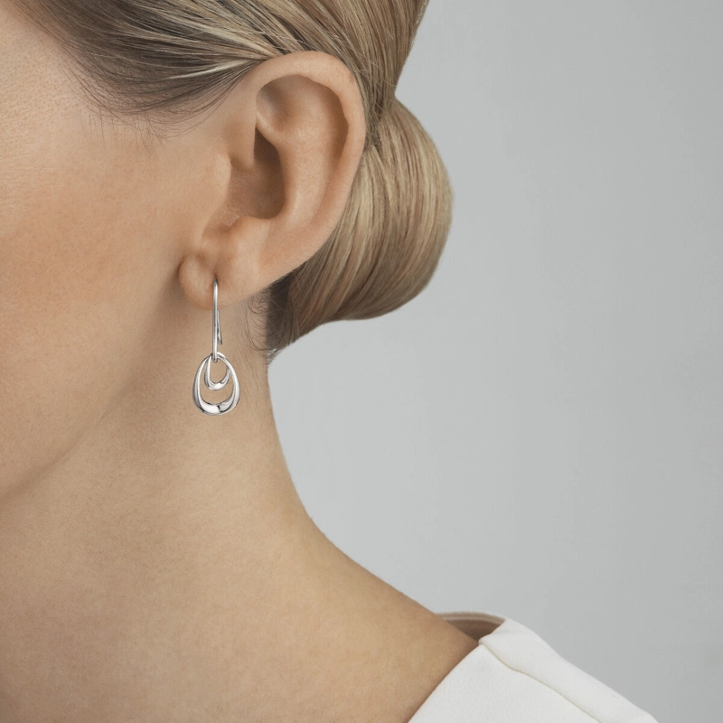 Georg Jensen Offspring Sterling Silver Hook Earrings
