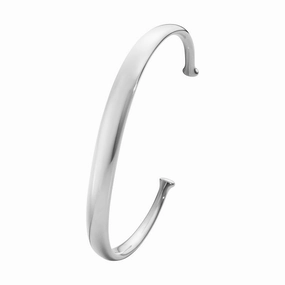 Georg Jensen Offspring Sterling Silver Mens Classic Bangle D