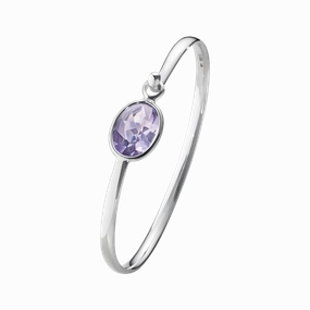 Georg Jensen Savannah Sterling Silver Amethyst Bangle