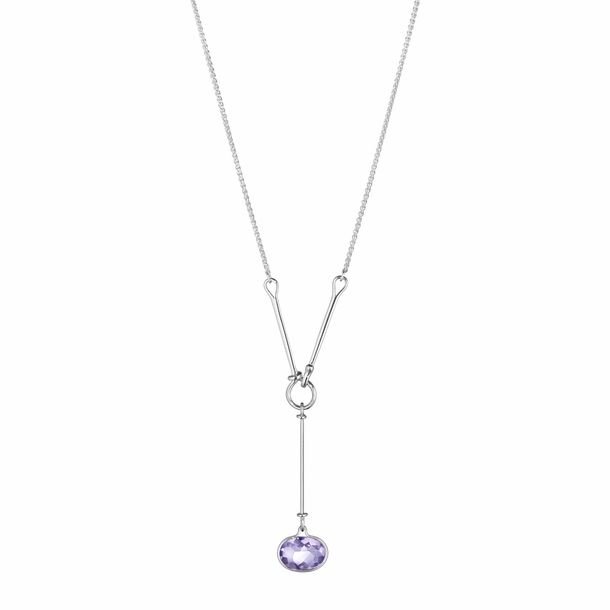 Georg Jensen Savannah Sterling Silver Amethyst Necklace