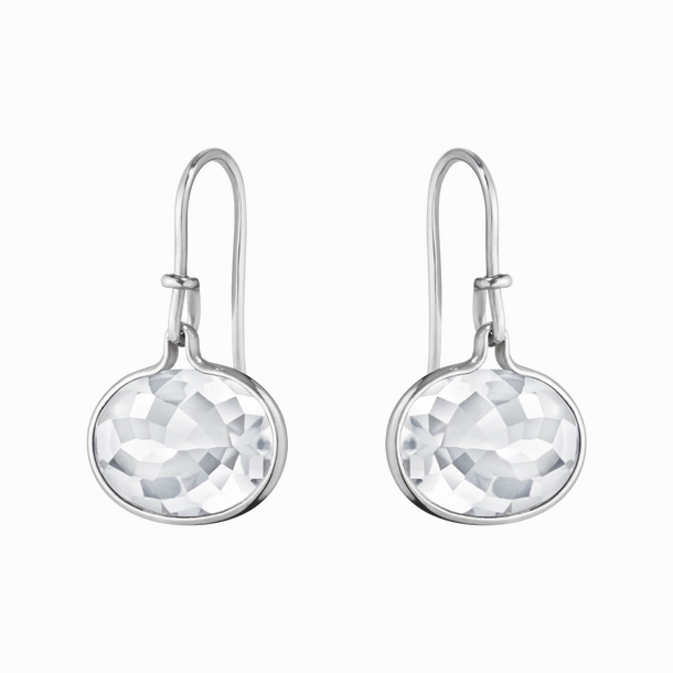 Georg Jensen Savannah Sterling Silver Rock Crystal Earrings