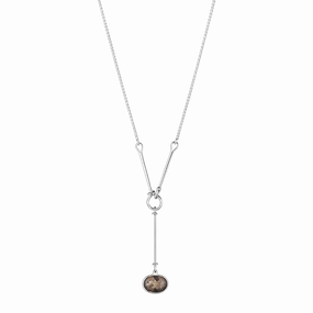 Georg Jensen Savannah Sterling Silver Smokey Quartz Necklace