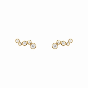 Georg Jensen Signature 18ct Yellow Gold 0.18ct Diamond Stud Earrings