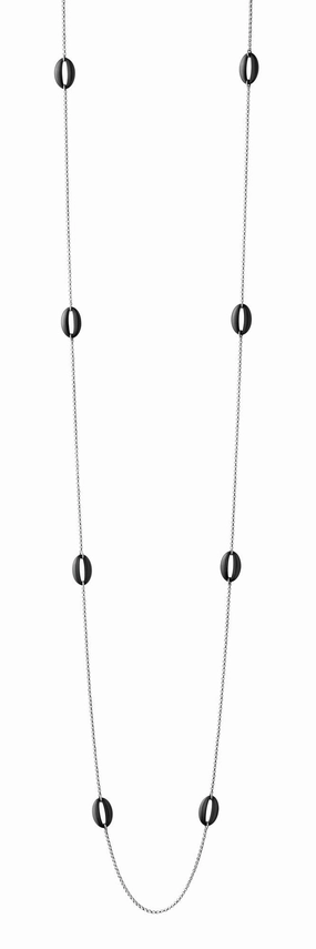 Georg Jensen Zephyr Sterling Silver Black Agate Necklace D