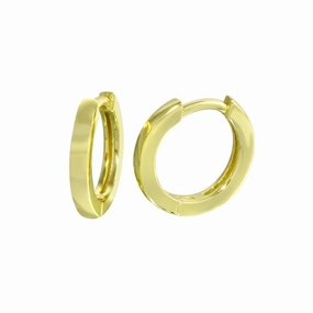 Gold Plated 925 Sterling Silver huggie hoop Earring - STE01296-GP