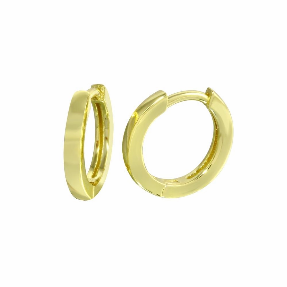 Gold Plated 925 Sterling Silver huggie hoop Earring - STE01296-GP