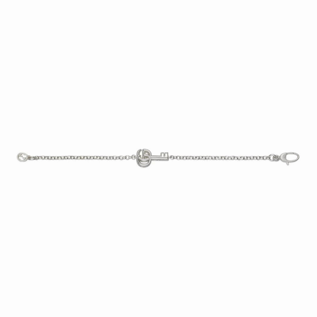 Gucci GG Marmont Sterling Silver Key Charm Bracelet