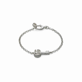 Gucci GG Marmont Sterling Silver Key Charm Bracelet
