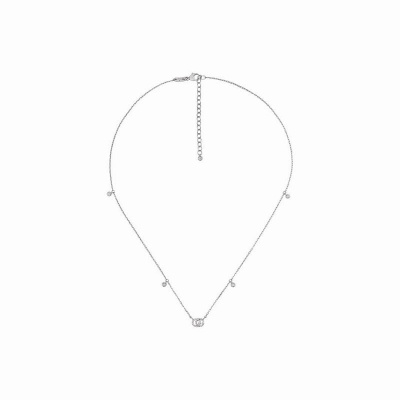 Gucci GG Running 18ct White Gold Diamond Necklace