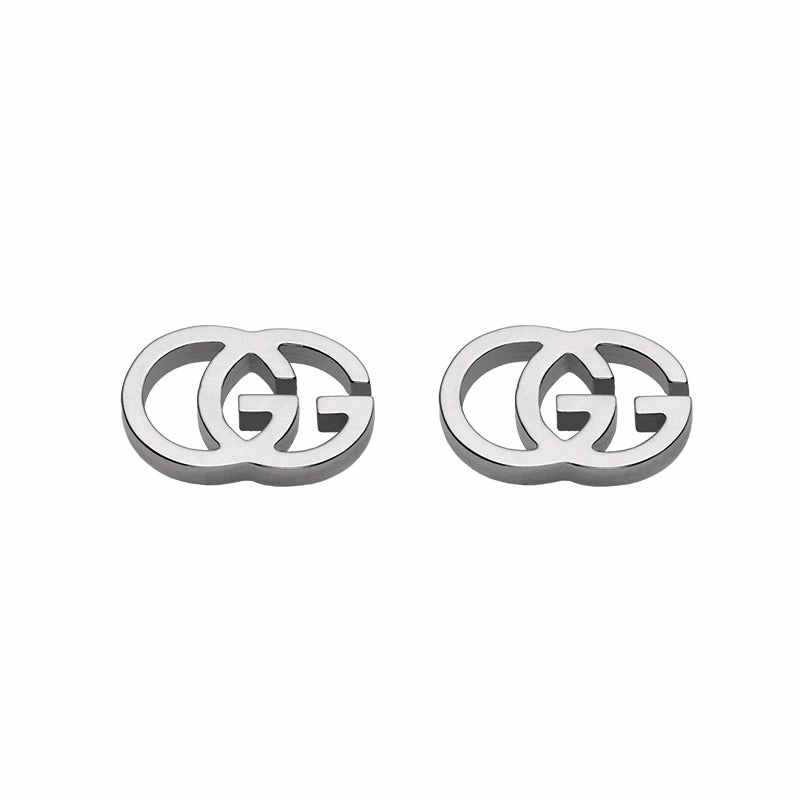 Gucci GG Running 18ct White Gold Stud Earrings