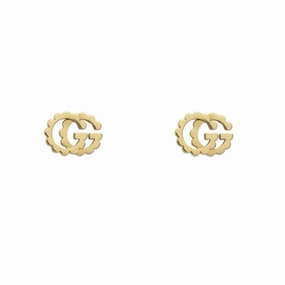 Gucci GG Running 18ct Yellow Gold Stud Earrings D