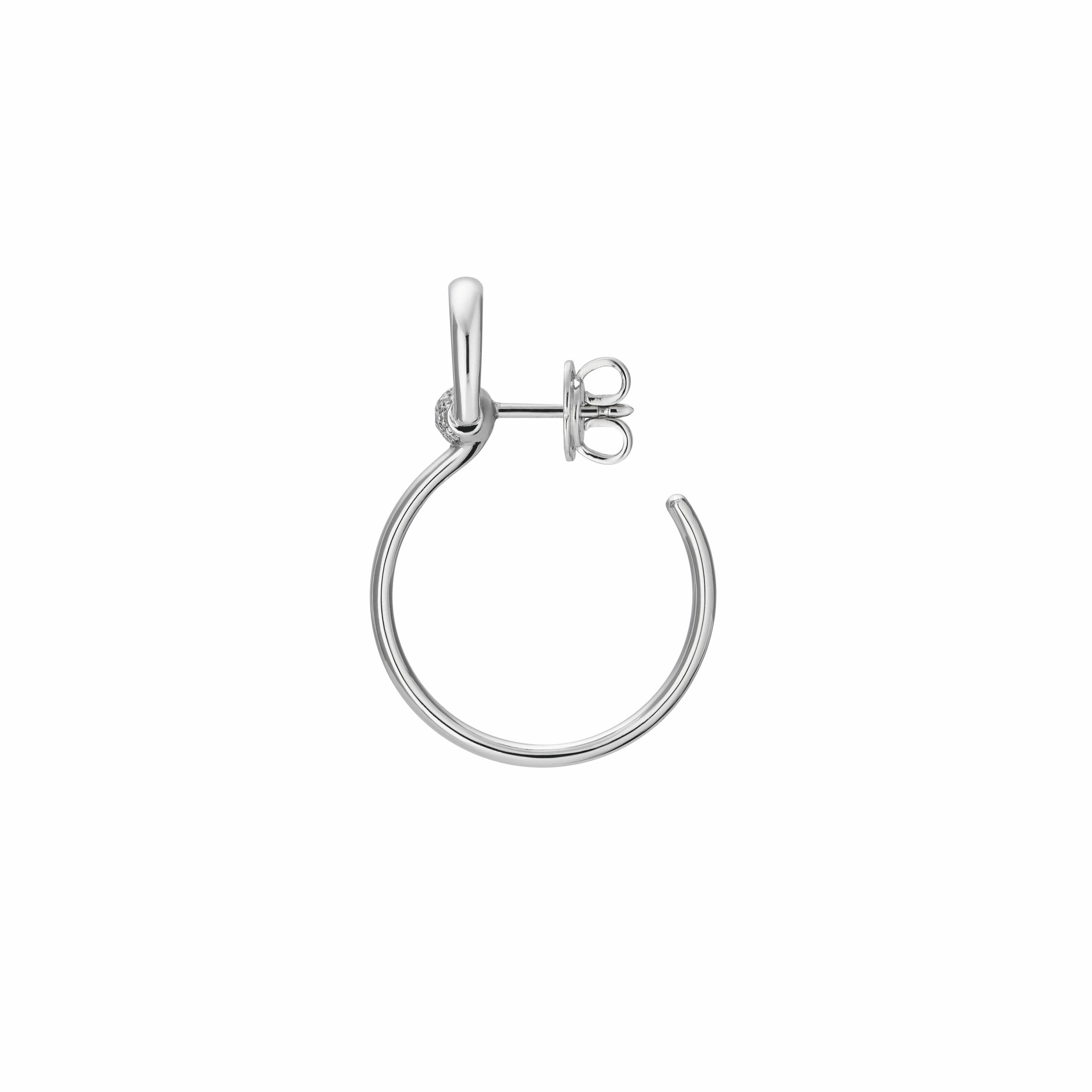 Gucci Horsebit 18ct White Gold 0.18ct Diamond Hoop Earrings