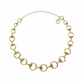 Gucci Horsebit 18ct Yellow Gold Gradiant Chain Necklace