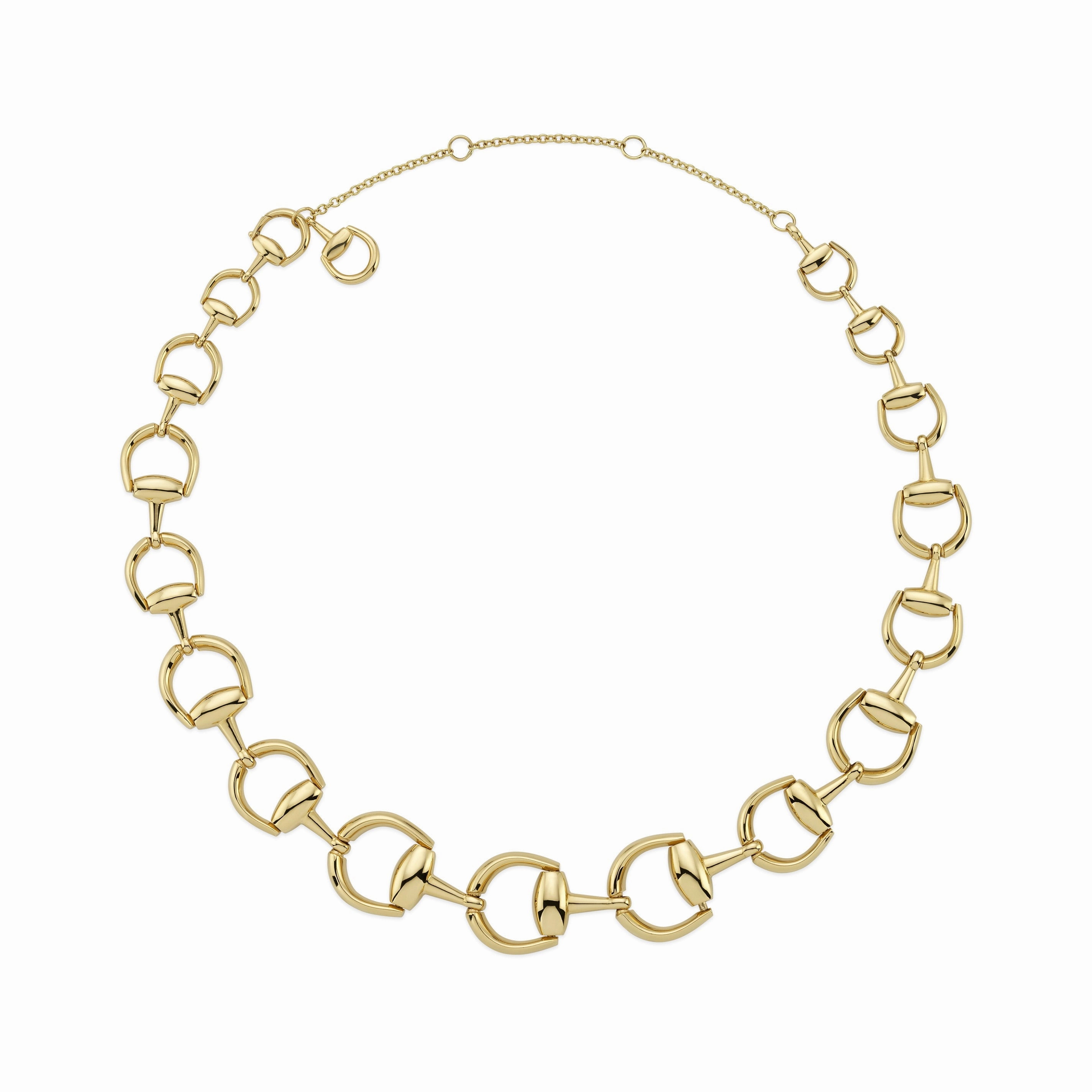Gucci Horsebit 18ct Yellow Gold Gradiant Chain Necklace